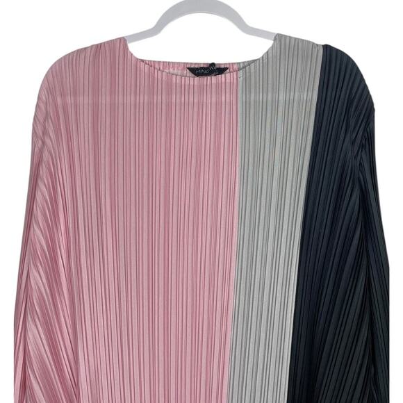 Ming Wang Colorblocked Knee-Length Dress Perfect Pink XL Beachy Artsy Boho Chic - Picture 7 of 14